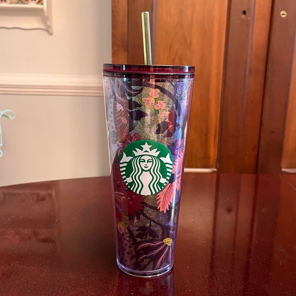 Starbucks Fall Floral 2021 Foil Tumbler